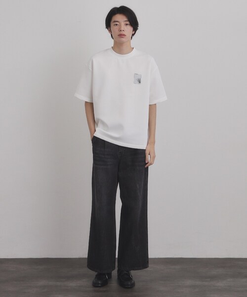 tk.TAKEO KIKUCHI（ティーケータケオキクチ）の「バックブルームTシャツ（Tシャツ/カットソー・メンズ・ブルーグリーン/ブラック/ホワイト・03/02）」の5枚目の写真