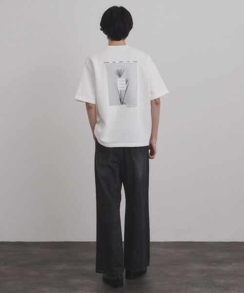 tk.TAKEO KIKUCHI（ティーケータケオキクチ）の「バックブルームTシャツ（Tシャツ/カットソー・メンズ・ブルーグリーン/ブラック/ホワイト・03/02）」の6枚目の写真