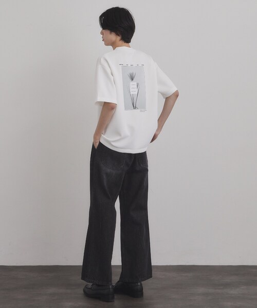 tk.TAKEO KIKUCHI（ティーケータケオキクチ）の「バックブルームTシャツ（Tシャツ/カットソー・メンズ・ブルーグリーン/ブラック/ホワイト・03/02）」の7枚目の写真