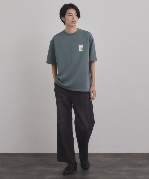 tk.TAKEO KIKUCHI（ティーケータケオキクチ）の「バックブルームTシャツ（Tシャツ/カットソー・メンズ・ブルーグリーン/ブラック/ホワイト・03/02）」の14枚目の写真