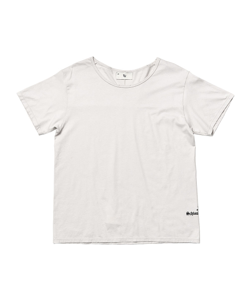 SCHISM INDUCING(スキズムインデューシング)の「CROSS CROPPED T SHIRT LIGHT GREY(Tシャツ/カットソー・レディース・その他・LARGE/MEDIUM)」の2枚目の写真