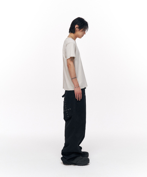 SCHISM INDUCING(スキズムインデューシング)の「CROSS CROPPED T SHIRT LIGHT GREY(Tシャツ/カットソー・レディース・その他・LARGE/MEDIUM)」の8枚目の写真