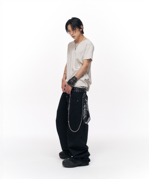 SCHISM INDUCING(スキズムインデューシング)の「CROSS CROPPED T SHIRT LIGHT GREY(Tシャツ/カットソー・レディース・その他・LARGE/MEDIUM)」の11枚目の写真