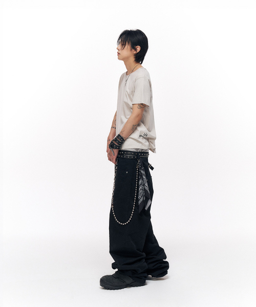 SCHISM INDUCING(スキズムインデューシング)の「CROSS CROPPED T SHIRT LIGHT GREY(Tシャツ/カットソー・レディース・その他・LARGE/MEDIUM)」の19枚目の写真