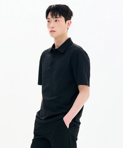 CHASECULT（チェイスカルト）の「共用クールカラー半袖Tシャツ-FCRU5714E03（ポロシャツ・メンズ・ブラック・105/110/90/95/100）」の2枚目の写真
