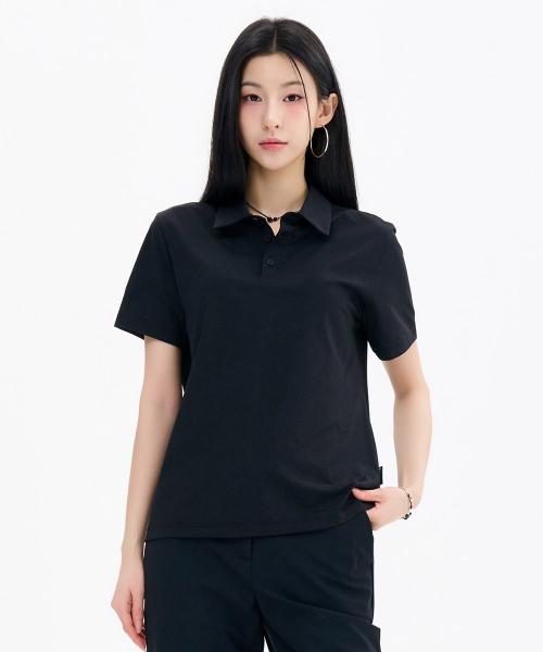 CHASECULT（チェイスカルト）の「共用クールカラー半袖Tシャツ-FCRU5714E03（ポロシャツ・メンズ・ブラック・105/110/90/95/100）」の4枚目の写真