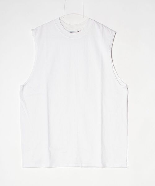 WALLA WALLA SPORT（ワラワラスポーツ）の「WALLA WALLA SPORT【ワラワラスポーツ】 - U.S. MADE BIRDSEYE MESH SLEEVELESS（タンクトップ・メンズ・スミクロ/ダークインディゴブルー/ホワイト・X-LARGE/LARGE）」の2枚目の写真