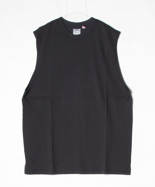 WALLA WALLA SPORT（ワラワラスポーツ）の「WALLA WALLA SPORT【ワラワラスポーツ】 - U.S. MADE BIRDSEYE MESH SLEEVELESS（タンクトップ・メンズ・スミクロ/ダークインディゴブルー/ホワイト・X-LARGE/LARGE）」の3枚目の写真