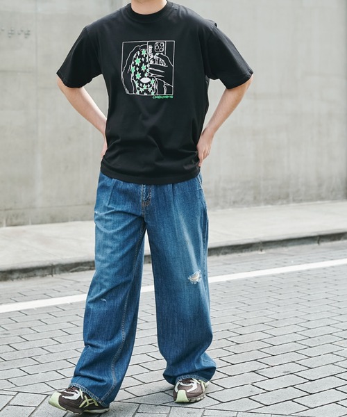 STEAF（スティーフ）の「MEADOW DENIM PANTS（デニムパンツ・メンズ・ベージュ/インディゴブルー・MEDIUM/LARGE）」の7枚目の写真