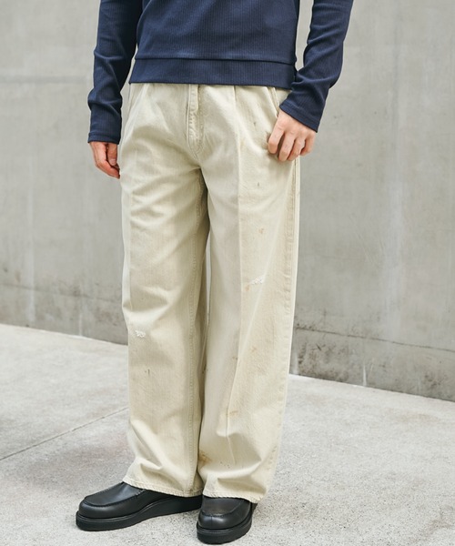 STEAF（スティーフ）の「MEADOW DENIM PANTS（デニムパンツ・メンズ・ベージュ/インディゴブルー・MEDIUM/LARGE）」の20枚目の写真