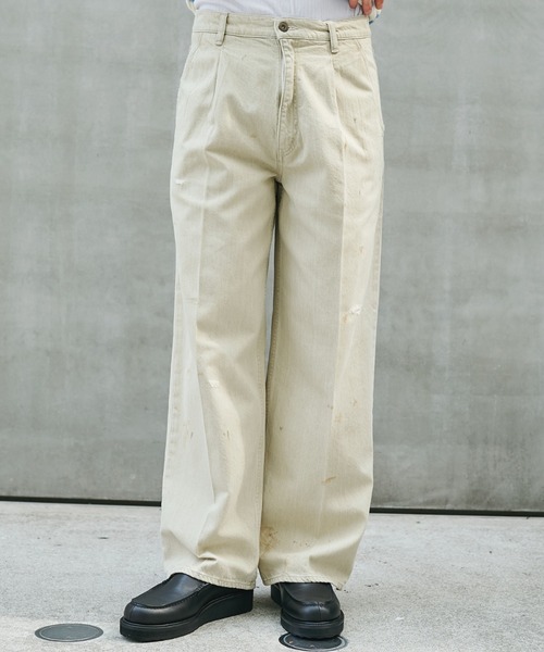 STEAF（スティーフ）の「MEADOW DENIM PANTS（デニムパンツ・メンズ・ベージュ/インディゴブルー・MEDIUM/LARGE）」の17枚目の写真