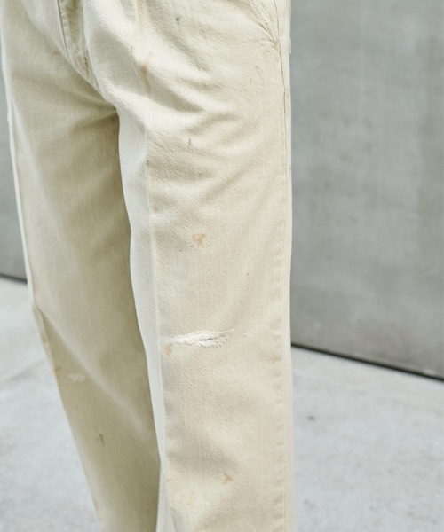 STEAF（スティーフ）の「MEADOW DENIM PANTS（デニムパンツ・メンズ・ベージュ/インディゴブルー・MEDIUM/LARGE）」の8枚目の写真