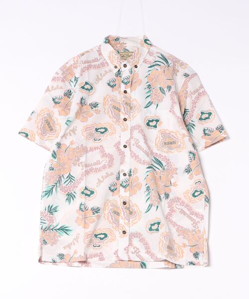 Kahiko(カヒコ)の「【Kahiko】ナアレフMEN'Sシャツ(シャツ/ブラウス・メンズ・グリーン/ホワイト・FREE)」の1枚目の写真