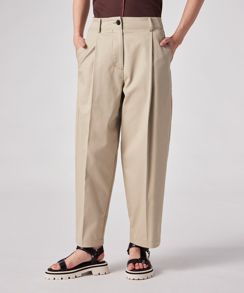 Paul Smith(ポールスミス)の「ウィメンズ カーヴィ トラウザーズ / 265012 397T(チノパンツ・レディース・ライトベージュ/ネイビー・40/38)」の10枚目の写真