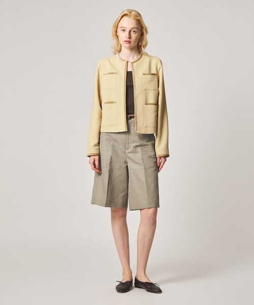 Steven Alan（スティーブンアラン）の「＜Steven Alan＞ジャガード ブルゾン（ノーカラージャケット・レディース・ブラック/クリーム・M/S）」の3枚目の写真