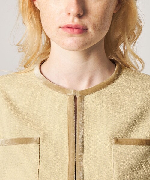 Steven Alan（スティーブンアラン）の「＜Steven Alan＞ジャガード ブルゾン（ノーカラージャケット・レディース・ブラック/クリーム・M/S）」の6枚目の写真