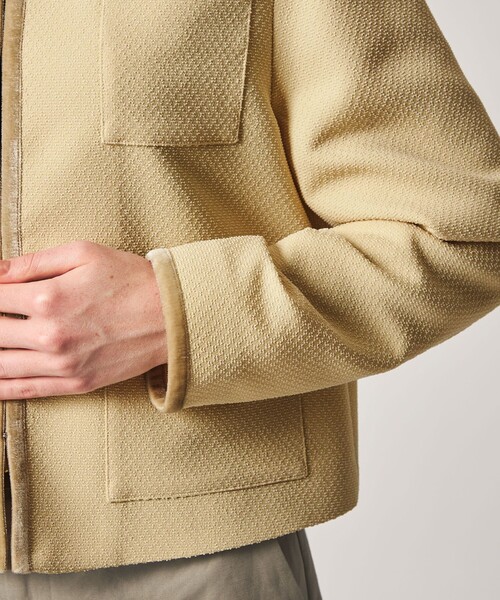 Steven Alan（スティーブンアラン）の「＜Steven Alan＞ジャガード ブルゾン（ノーカラージャケット・レディース・ブラック/クリーム・M/S）」の7枚目の写真