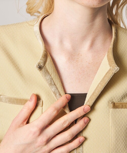 Steven Alan（スティーブンアラン）の「＜Steven Alan＞ジャガード ブルゾン（ノーカラージャケット・レディース・ブラック/クリーム・M/S）」の13枚目の写真