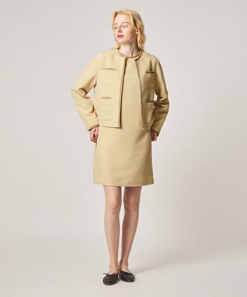 Steven Alan(スティーブンアラン)の「<Steven Alan>ジャガード ブルゾン(ノーカラージャケット・レディース・ブラック/クリーム・M/S)」の4枚目の写真