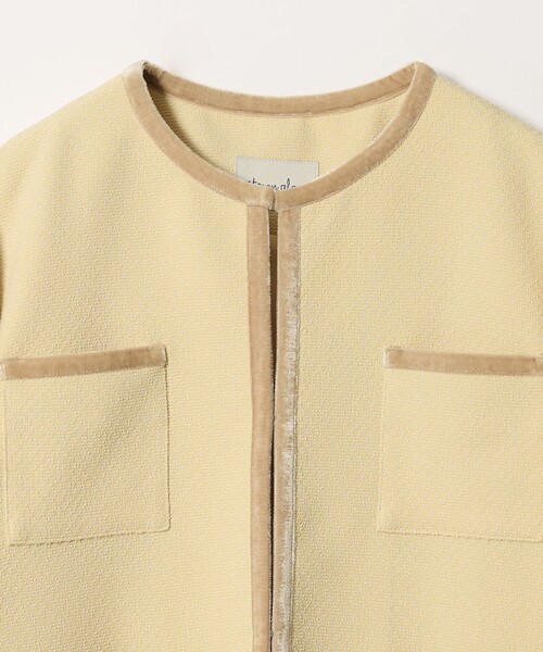 Steven Alan（スティーブンアラン）の「＜Steven Alan＞ジャガード ブルゾン（ノーカラージャケット・レディース・ブラック/クリーム・M/S）」の21枚目の写真
