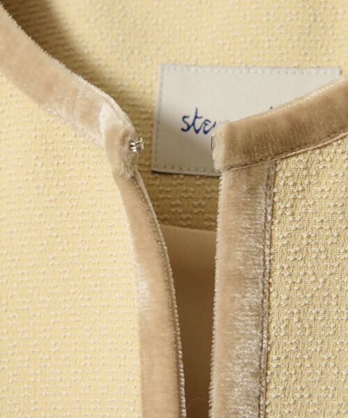 Steven Alan(スティーブンアラン)の「<Steven Alan>ジャガード ブルゾン(ノーカラージャケット・レディース・ブラック/クリーム・M/S)」の12枚目の写真