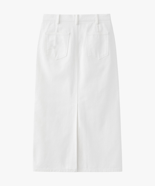 SUARE WOMEN(スアレウーマン)の「(ウィメンズ)コットンツイルマキシスカート(デニムパンツ・レディース・ホワイト・SMALL/MEDIUM)」の3枚目の写真