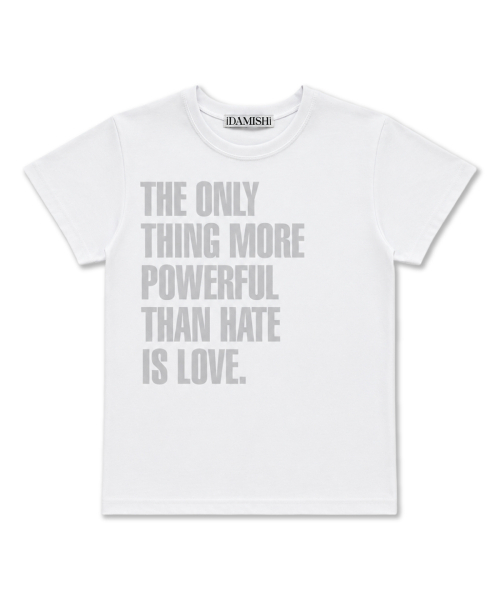 DAMISH（ダミシュ）の「シルケットコットンレタリングスリムTシャツ_ホワイト（Tシャツ/カットソー・レディース・ホワイト・OS）」の2枚目の写真