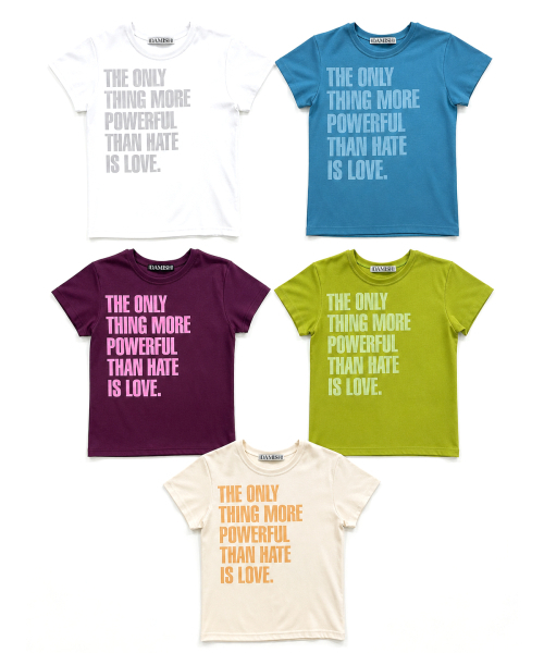 DAMISH（ダミシュ）の「シルケットコットンレタリングスリムTシャツ_ホワイト（Tシャツ/カットソー・レディース・ホワイト・OS）」の5枚目の写真