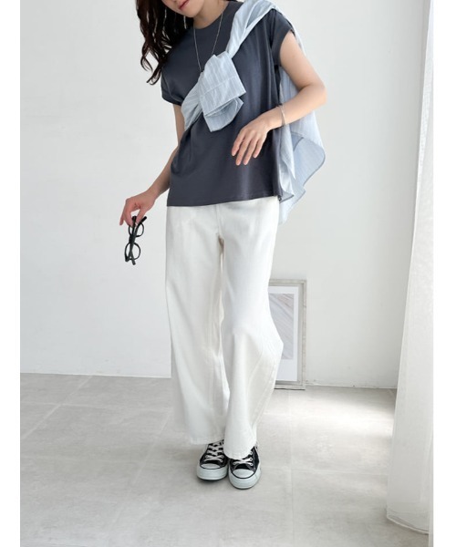fifth(フィフス)の「プチハイネックプルオーバー(Tシャツ/カットソー・レディース・ホワイト×ネイビー/ブルー/ブラック×ホワイト/ブラック・M)」の16枚目の写真