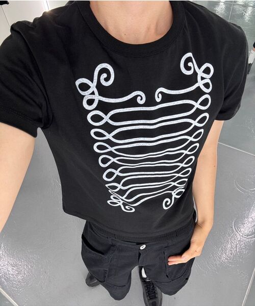 LECYTO（レシト）の「Binary Hussar T-Shirt_[Black]（Tシャツ/カットソー・メンズ・その他・FREE）」の2枚目の写真