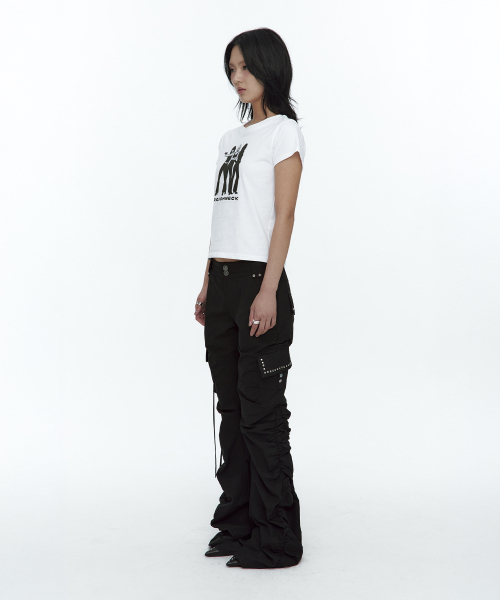 ROUGHNECK(ラフネック)の「Shirring Cargo Pants Black(その他パンツ・レディース・その他・SMALL/MEDIUM)」の3枚目の写真