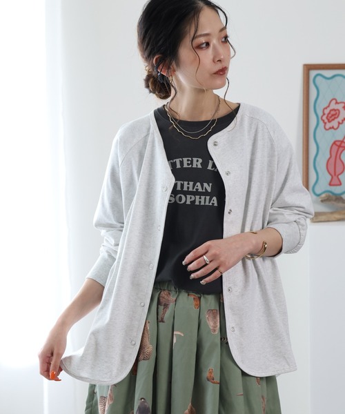 BARNDOOR(バーンドア)の「20天竺ドットカーディガン 26SS(カーディガン/ボレロ・レディース・ネイビー/ロイヤルブルー/アイボリー・FREE)」の1枚目の写真