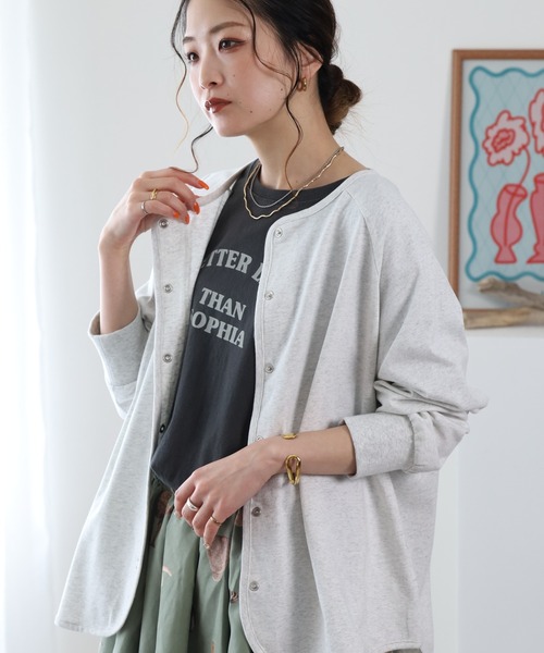 BARNDOOR(バーンドア)の「20天竺ドットカーディガン 26SS(カーディガン/ボレロ・レディース・ネイビー/ロイヤルブルー/アイボリー・FREE)」の9枚目の写真