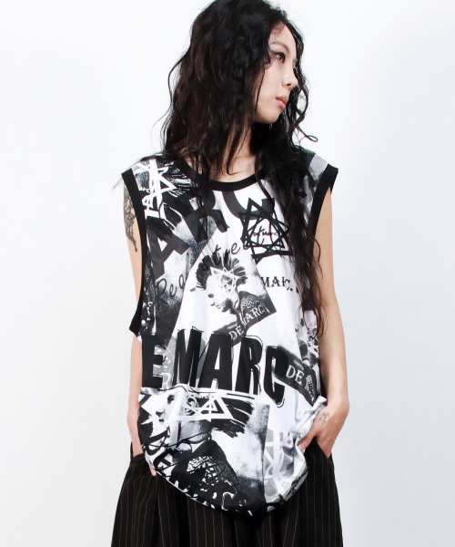 DEMARC（ドゥマーク）の「Street collage oversize sleeveless（Tシャツ/カットソー・レディース・その他・MEDIUM/LARGE）」の5枚目の写真
