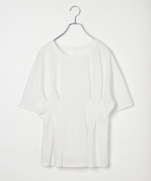 LEPSIM(レプシィム)の「タックペプラムデザインT 815993(Tシャツ/カットソー・レディース・オフホワイト/ブラウン/ブラック・FREE)」の17枚目の写真