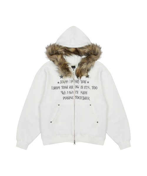 LUVISTRUE（ラヴイズトゥルー）の「FS LETTER HOOD ZIPUP(WHITE)（パーカー・レディース・その他・FREE）」の12枚目の写真