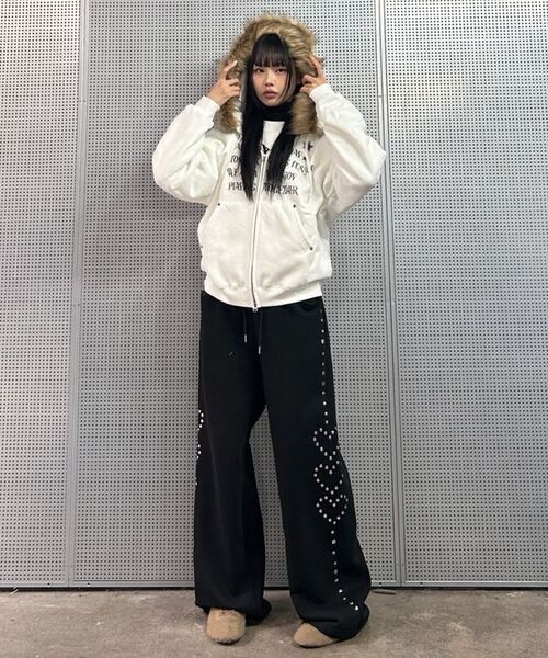 LUVISTRUE（ラヴイズトゥルー）の「FS LETTER HOOD ZIPUP(WHITE)（パーカー・レディース・その他・FREE）」の5枚目の写真