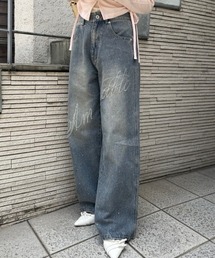 continuer de NICE CLAUP | キラキラロゴバギーデニムパンツ(デニムパンツ)