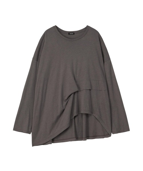 ZUCCa（ズッカ）の「COTTON RAYON / カットソー（スウェット・レディース・ライトグレー・M size）」の6枚目の写真