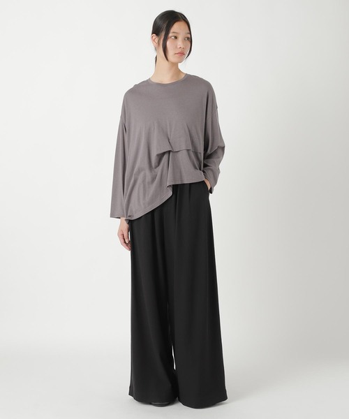 ZUCCa（ズッカ）の「COTTON RAYON / カットソー（スウェット・レディース・ライトグレー・M size）」の4枚目の写真