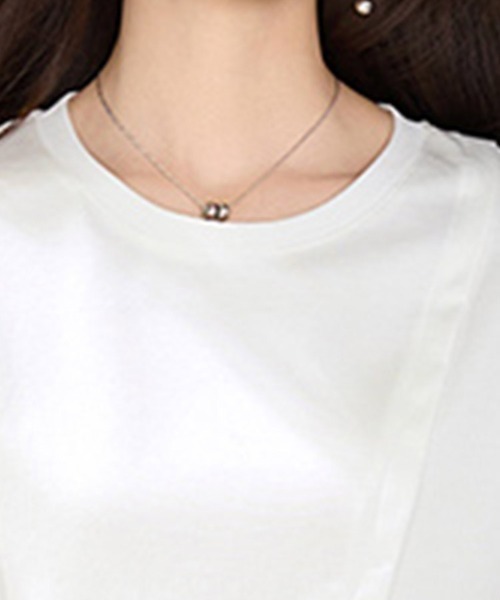 ONEP STAR（ワンピスター）の「ペプラム切り替えアシメ半袖カットソー（Tシャツ/カットソー・レディース・ホワイト・X-LARGE/LARGE/MEDIUM）」の10枚目の写真