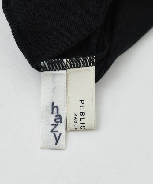 PUBLIC TOKYO(パブリックトウキョウ)の「hazyメッシュギャザーキャミソール/hazy tokyo×PUBLIC 第三弾(Tシャツ/カットソー・レディース・ブラック/ブラウン・1/2)」の3枚目の写真