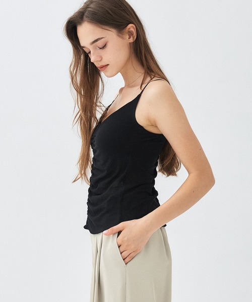 PUBLIC TOKYO(パブリックトウキョウ)の「hazyメッシュギャザーキャミソール/hazy tokyo×PUBLIC 第三弾(Tシャツ/カットソー・レディース・ブラック/ブラウン・1/2)」の20枚目の写真