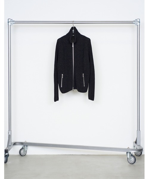 NVRFRGT(ネヴァーフォーゲット)の「DRIVERS ZIP UP SWEATER(ニット/セーター・メンズ・ブラック/チャコールグレー・2/1)」の9枚目の写真