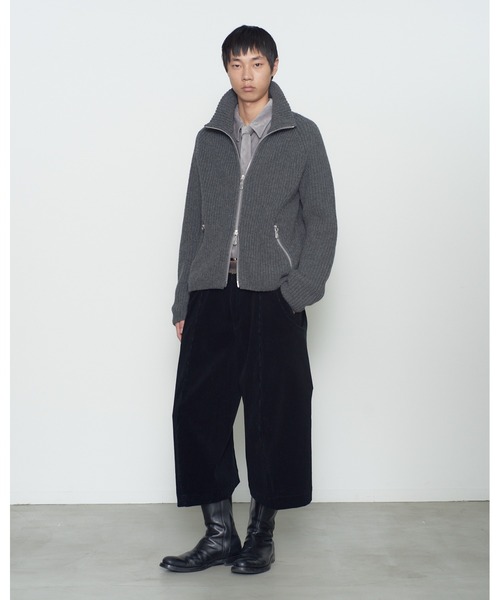 NVRFRGT(ネヴァーフォーゲット)の「DRIVERS ZIP UP SWEATER(ニット/セーター・メンズ・ブラック/チャコールグレー・2/1)」の6枚目の写真