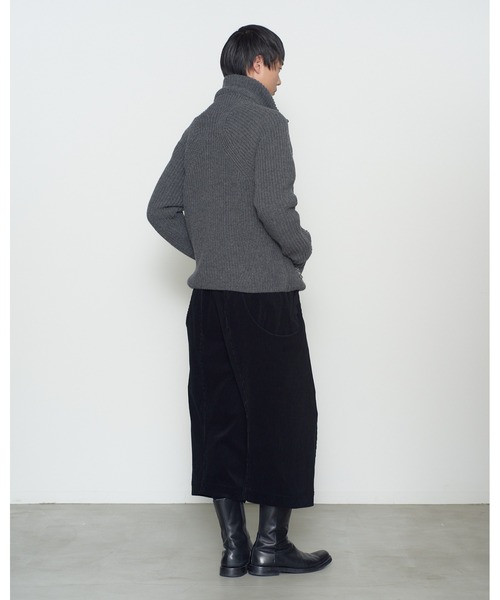 NVRFRGT(ネヴァーフォーゲット)の「DRIVERS ZIP UP SWEATER(ニット/セーター・メンズ・ブラック/チャコールグレー・2/1)」の7枚目の写真