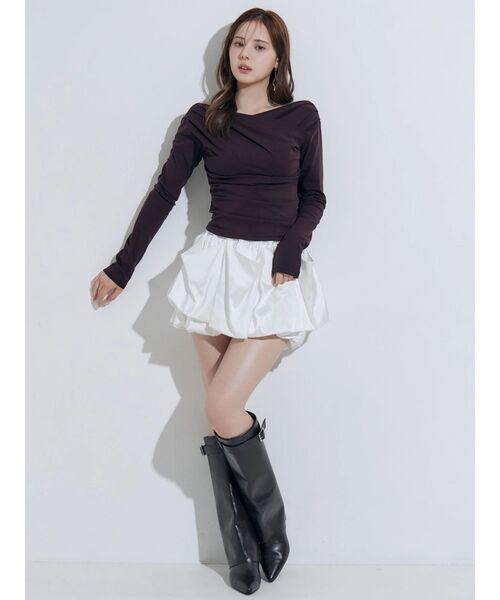 MERCURYDUO(マーキュリーデュオ)の「オフショルタックトップス(Tシャツ/カットソー・レディース・ブラック/イエロー/ブラウン・FREE)」の6枚目の写真
