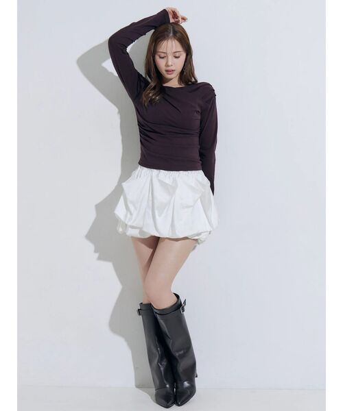 MERCURYDUO(マーキュリーデュオ)の「オフショルタックトップス(Tシャツ/カットソー・レディース・ブラック/イエロー/ブラウン・FREE)」の8枚目の写真