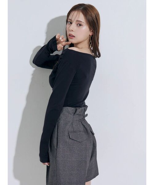 MERCURYDUO(マーキュリーデュオ)の「オフショルタックトップス(Tシャツ/カットソー・レディース・ブラック/イエロー/ブラウン・FREE)」の16枚目の写真