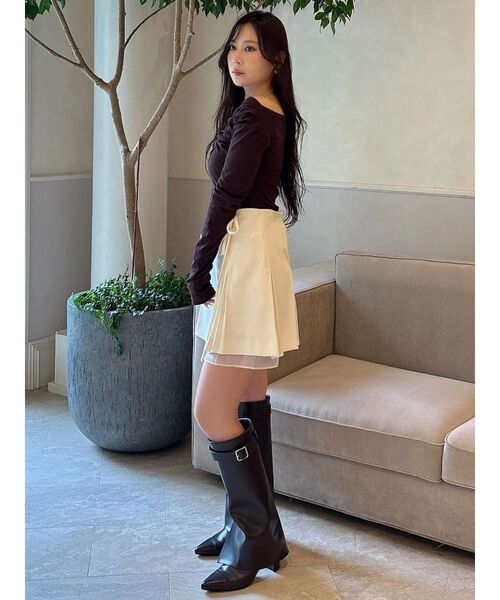 MERCURYDUO（マーキュリーデュオ）の「オフショルタックトップス（Tシャツ/カットソー・レディース・ブラック/イエロー/ブラウン・FREE）」の7枚目の写真